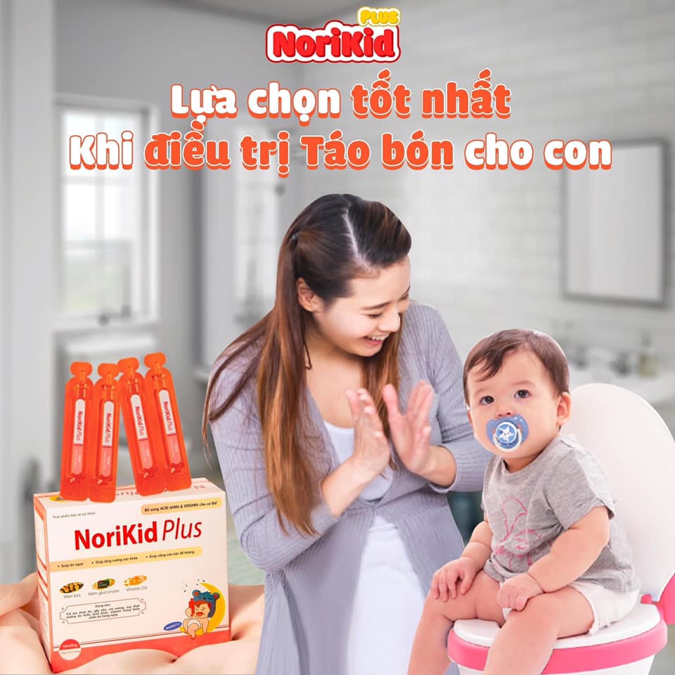 NORIKID PLUS – GIẢI PHÁP HỖ TRỢ CẢI THIỆN BIẾNG ĂN, TÁO BÓN, TĂNG SỨC ĐỀ KHÁNG Ở TRẺ 06 THÁNG -12 TUỔI (HỘP 20 ỐNG)