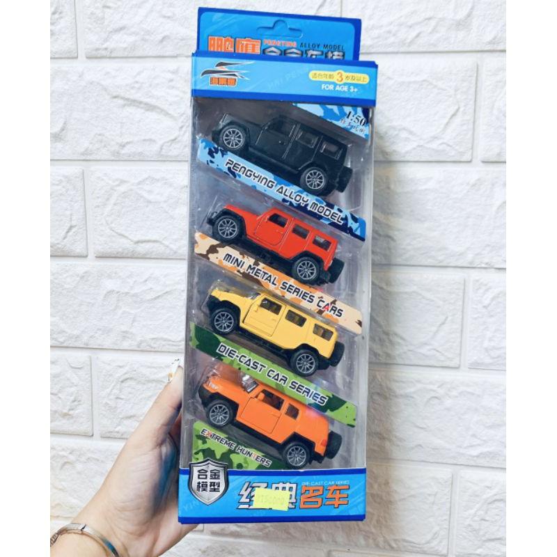 Set 4 xe sắt tỉ lệ 1: 50 - đồ chơi xe sắt