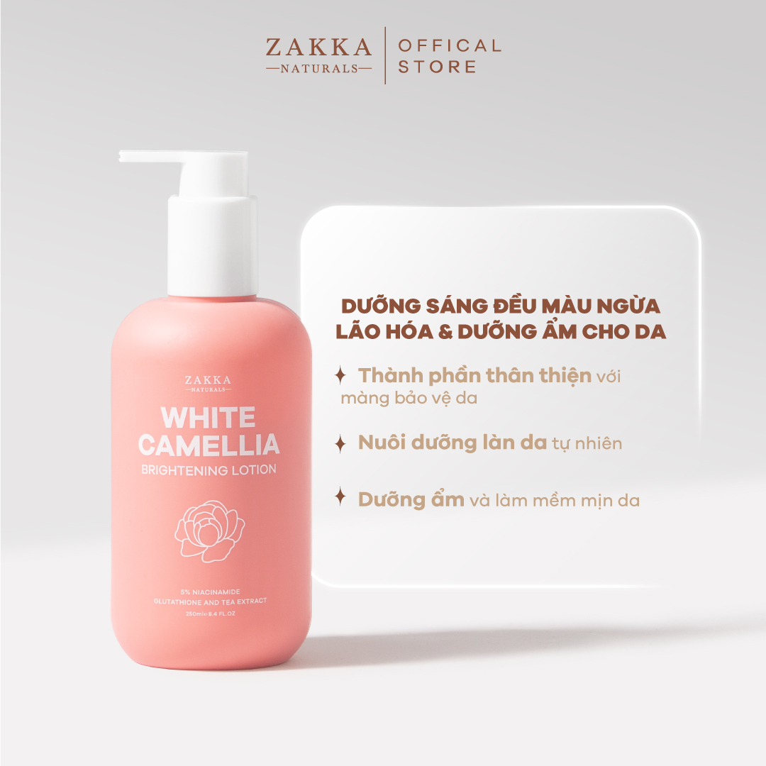 Hình ảnh Sữa Dưỡng Thể Sáng Mịn Da White Camellia 250g Zakka Naturals