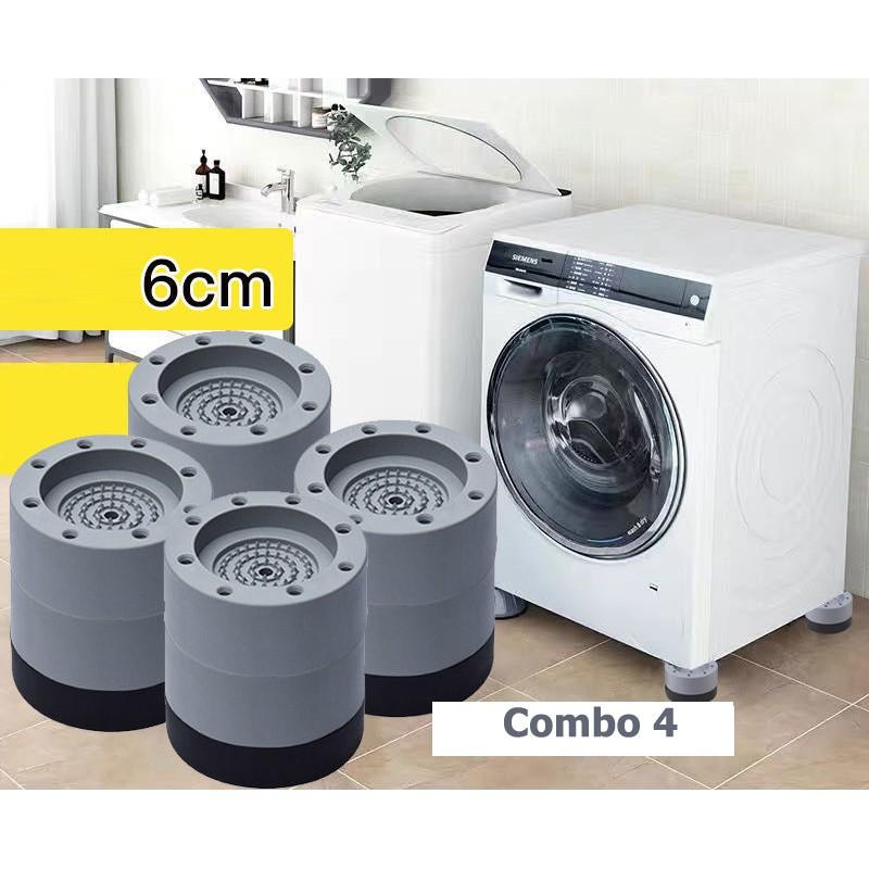 Combo 4 chân kê máy giặt 6 cm ( loại 8 cục )