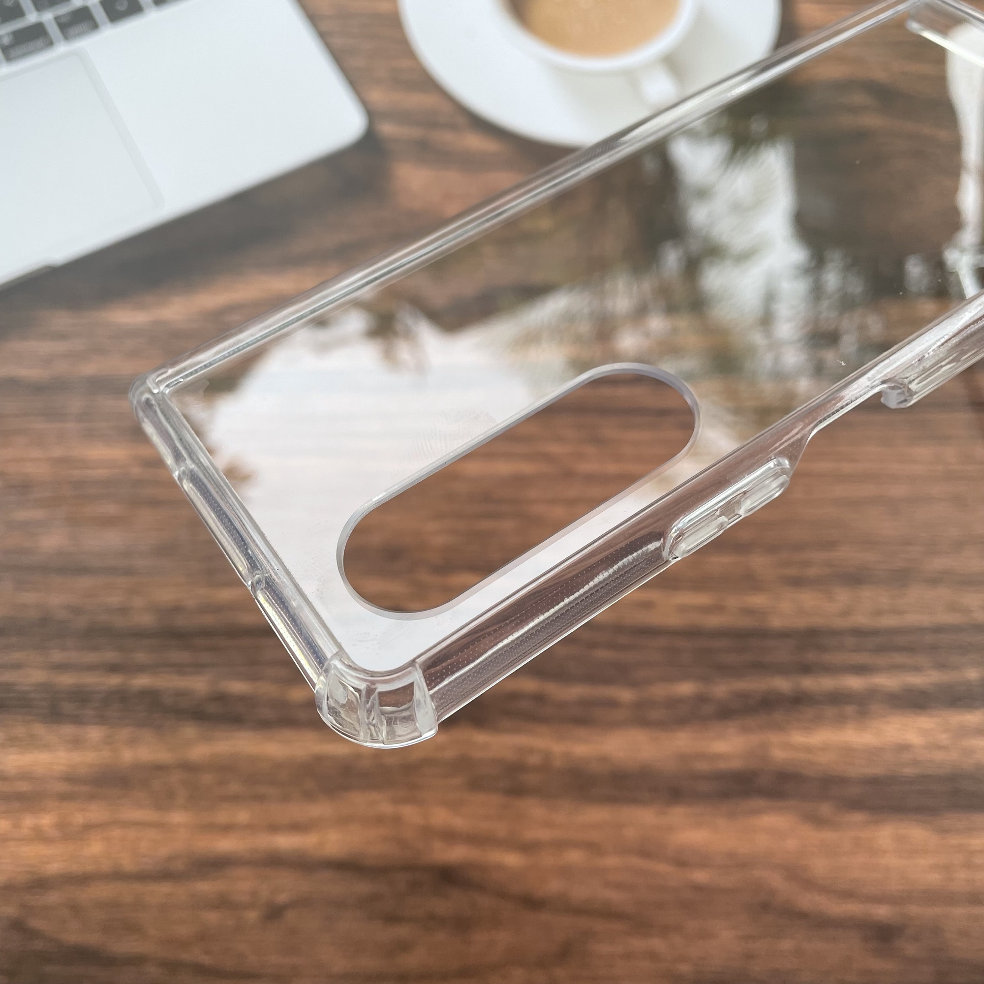 Ốp lưng nhựa cứng PC trong suốt viền dẻo chống sốc cho Samsung Galaxy Z Fold 3