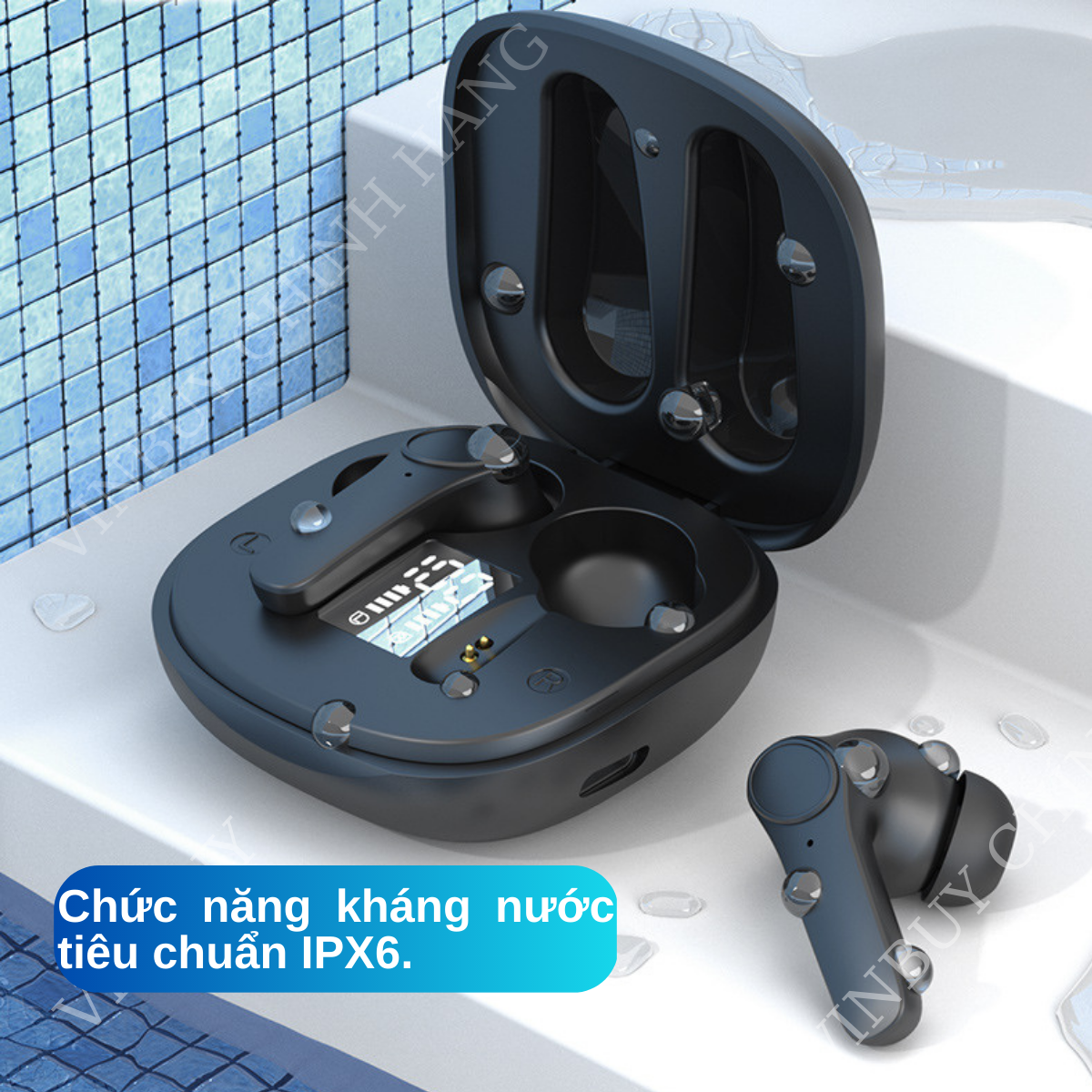 Tai Nghe Bluetooth Không Dây Nhét Tai Chống Ồn Cao Cấp V5.0 Chính Hãng Dùng Cho Iphone Samsung OPPO VIVO HUAWEI XIAOMI, Tai Nghe Không Dây - Hàng Chính Hãng VINBUY