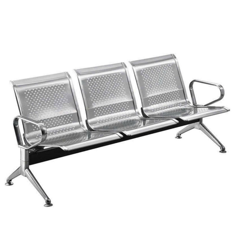 Băng ghế dài 5 chỗ CW3001-5 Nội thất Capta Ghế băng chờ nhập khẩu inox bóng hình sao giá đỡ sắt sơn tĩnh điện chờ phòng khám phòng nha công cộng tại HCM