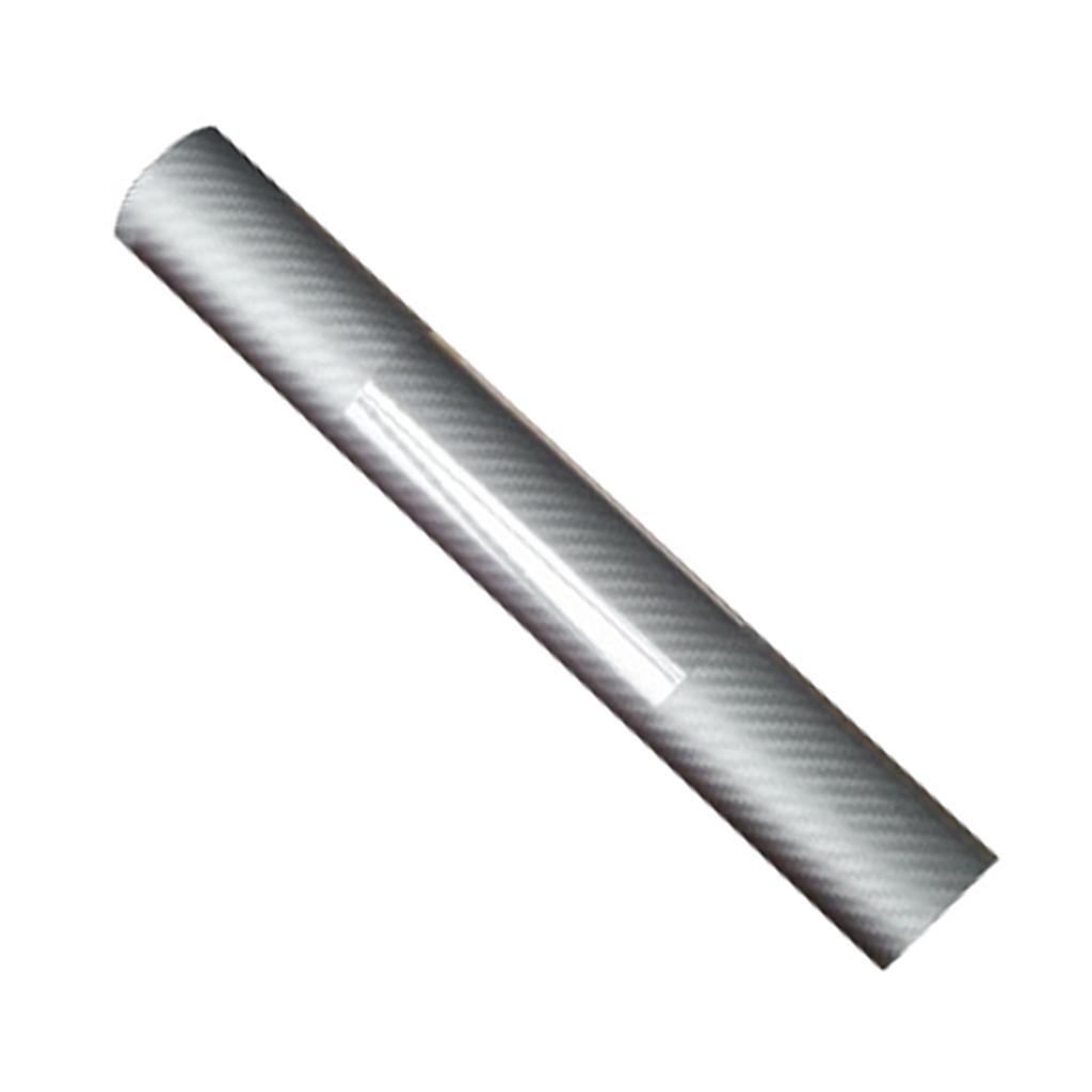 2-3pack 127cm Long 3D Carbon Fiber Changing Stickers Decal for Car Body silvery