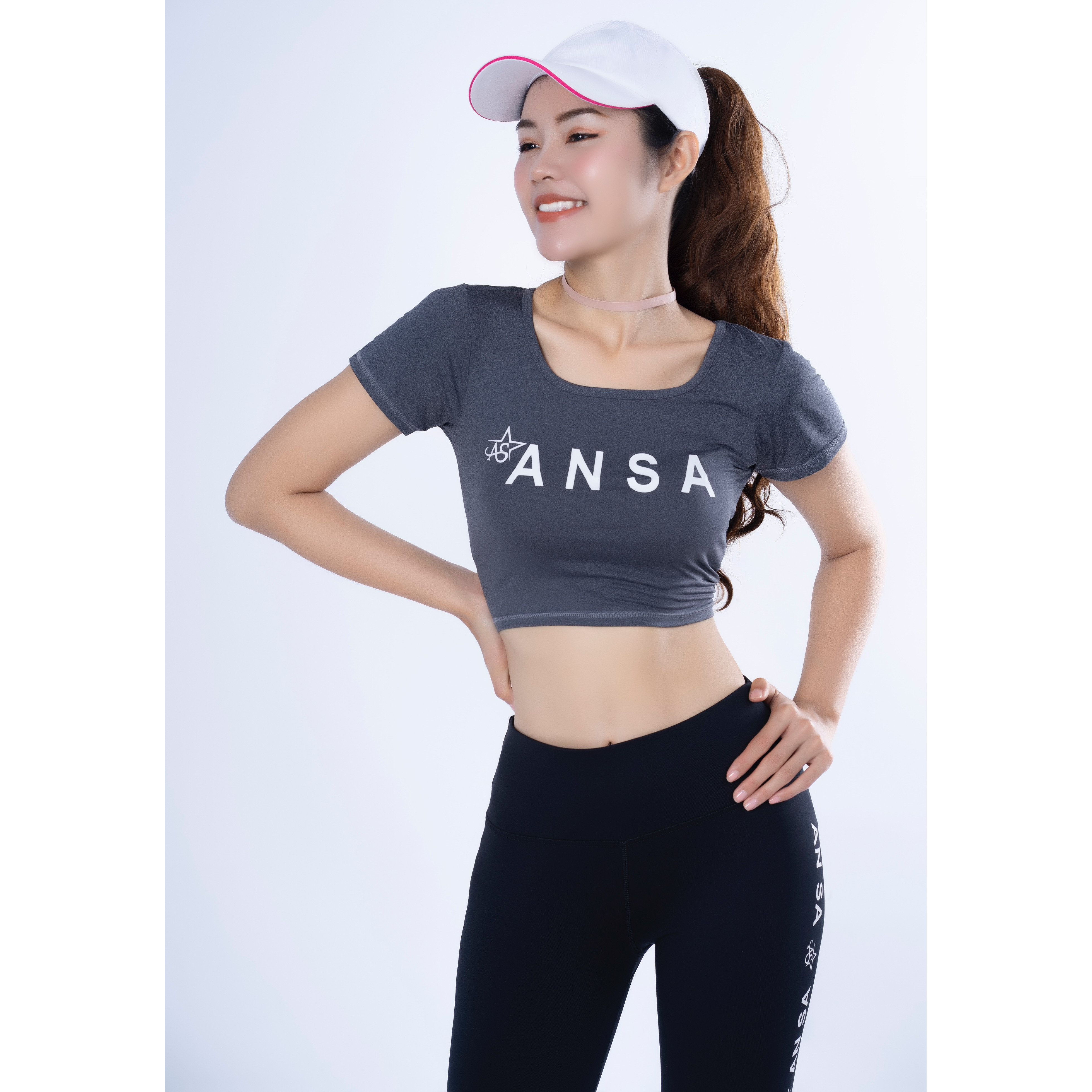 Áo tập Croptop thun nữ thể thao tay ngắn