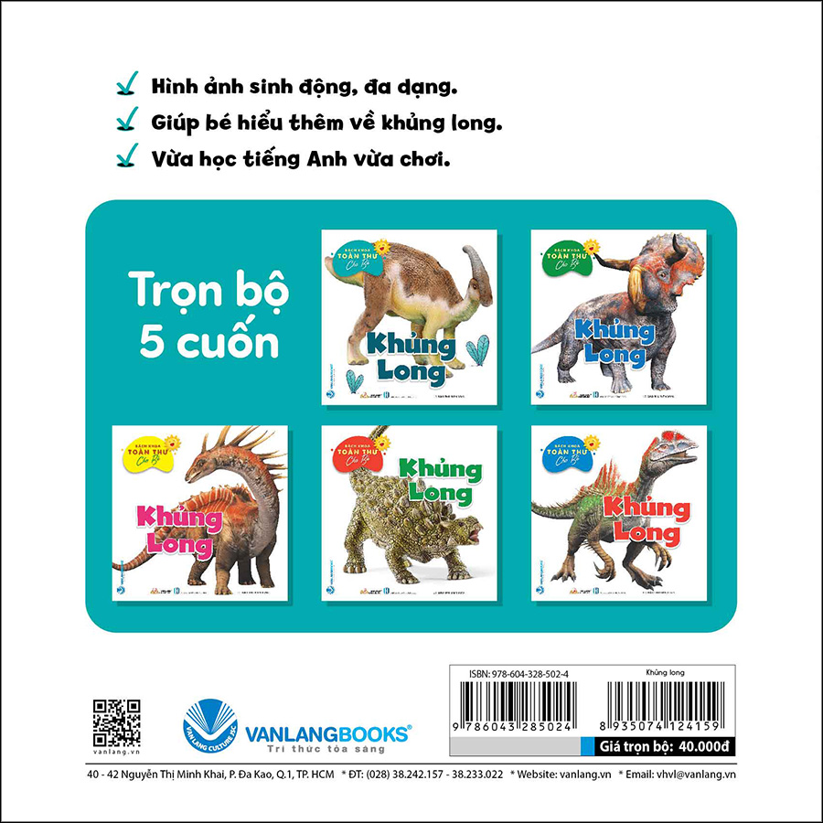 Combo Bộ 5 Cuốn: Bách Khoa Toàn Thư Cho Bé - Khủng Long