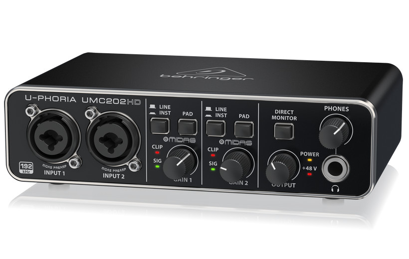 Sound card thu âm Behringer U-PHORIA UMC202HD - HÀNG CHÍNH HÃNG