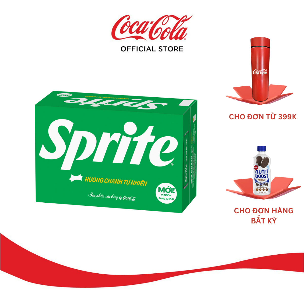 Thùng 24 Lon Mi-nhon nước giải Khát Có Gas Sprite Lon 235ml/lon Sale 25.4 ( hương chanh tự nhiên )