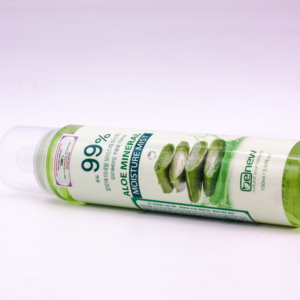 Xịt khoáng cấp ẩm tức thì chống khô da, làm mịn da chiết xuất Lô hội Benew Aloe Mineral Moisture Mist 150ml
