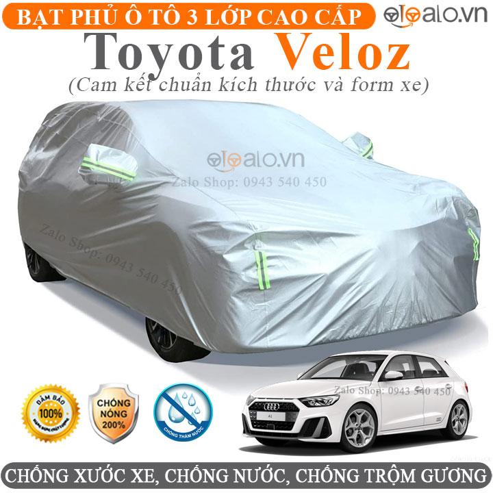 Bạt che phủ xe ô tô Toyota Veloz 3 lớp cao cấp