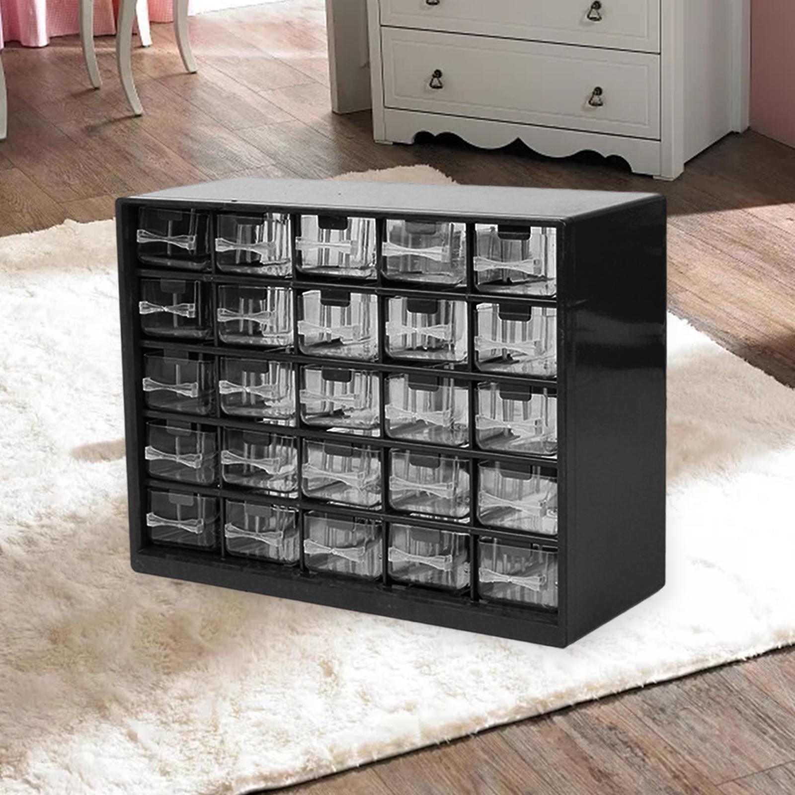 25 Drawer Parts Storage Garage Tool Box Screw Parts Organizer for Beads Crafts