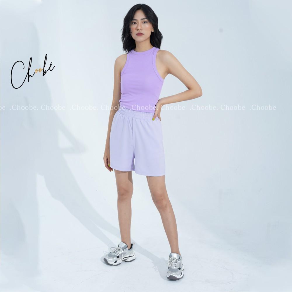 Áo croptop Choobe chất cotton cao cấp ba lỗ nữ sát nách form ôm vải thun co giãn 4 chiều - A26