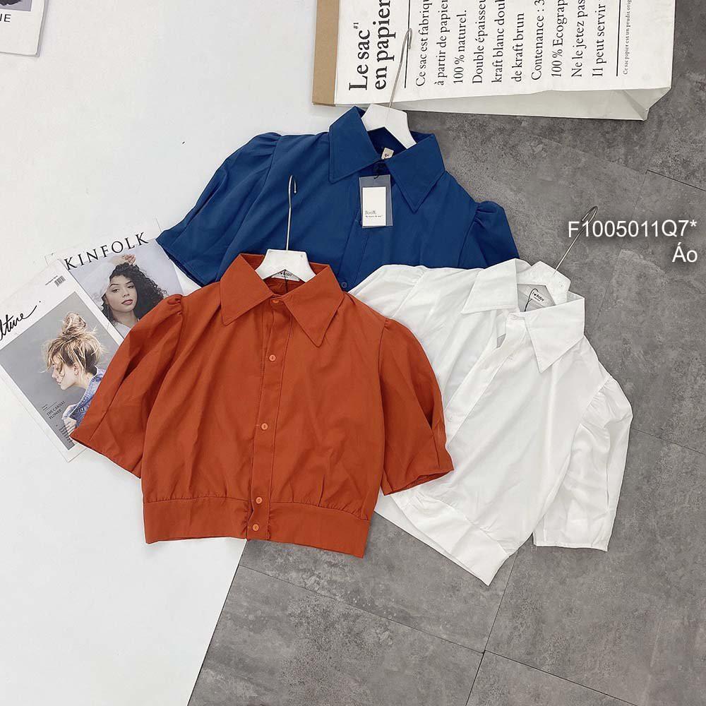 Áo sơ mi croptop tay ngắn!