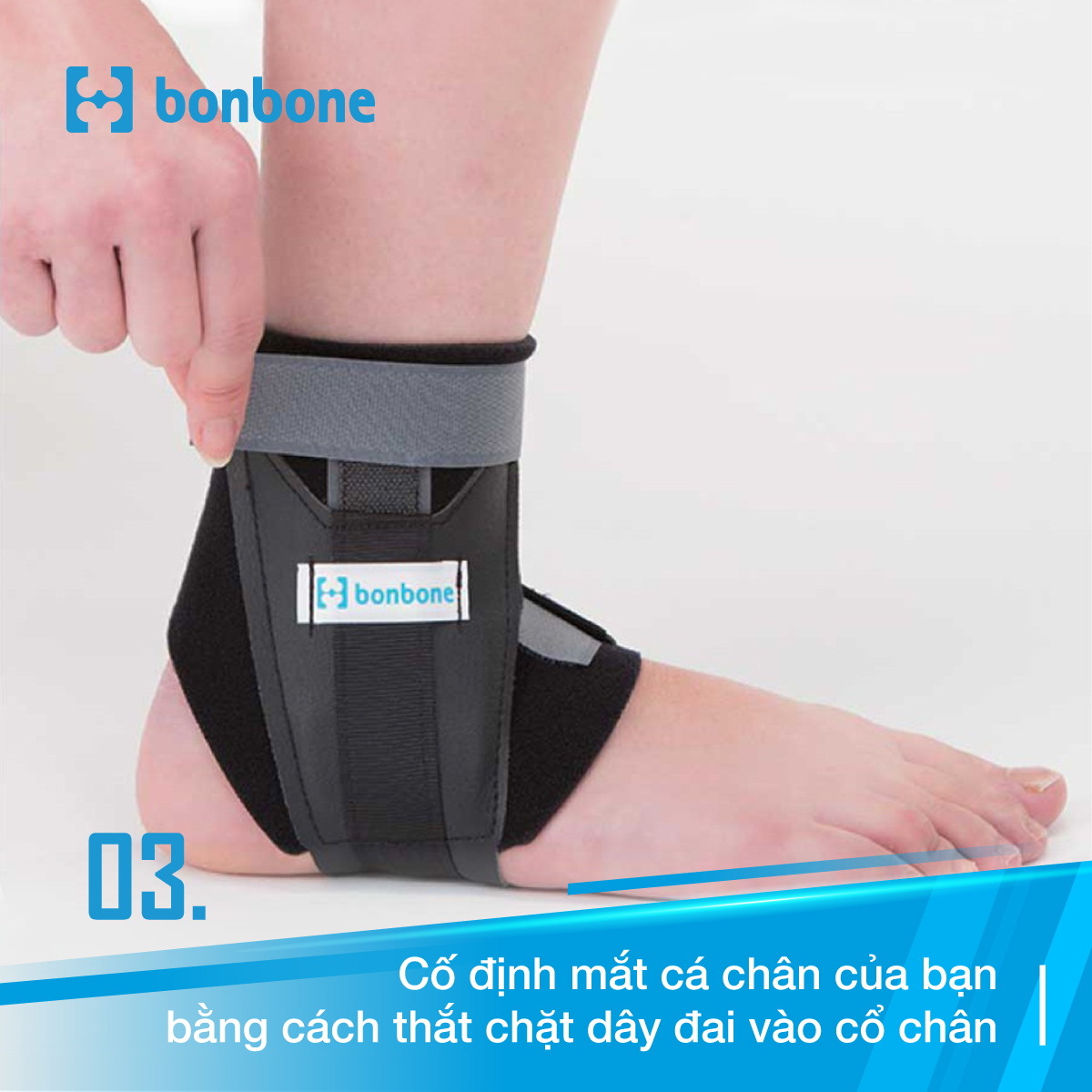 ĐAI NẸP MẮT CÁ CHÂN Dragon Fly Bonbone Nhật Bản - HỖ TRỢ PHỤC HỒI TỔN THƯƠNG MẮT CÁ CHÂN