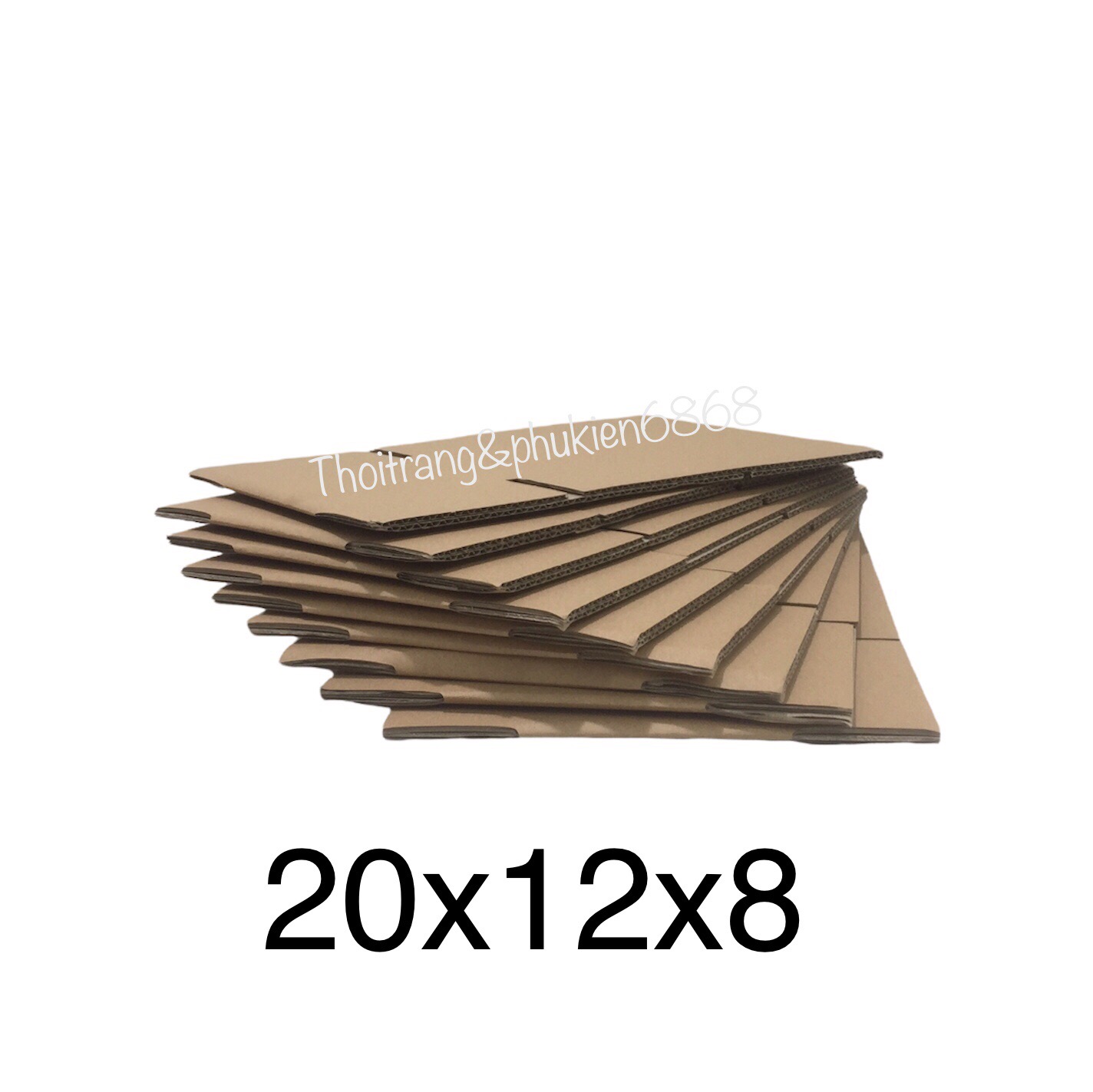 20x12x8 Combo10 hộp carton đóng hàng cỡ nhỏ size 20*12*8