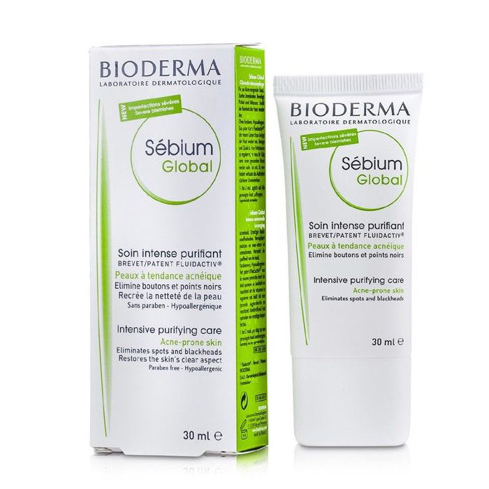 Kem dưỡng da, làm giảm mụn trứng cá và giảm sẹo do mụn BIODERMA Sébium Global 30ml