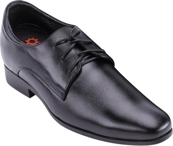 Giày Nam Tăng Chiều Cao Cột Dây Huy Hoàng HT7718 - Đen