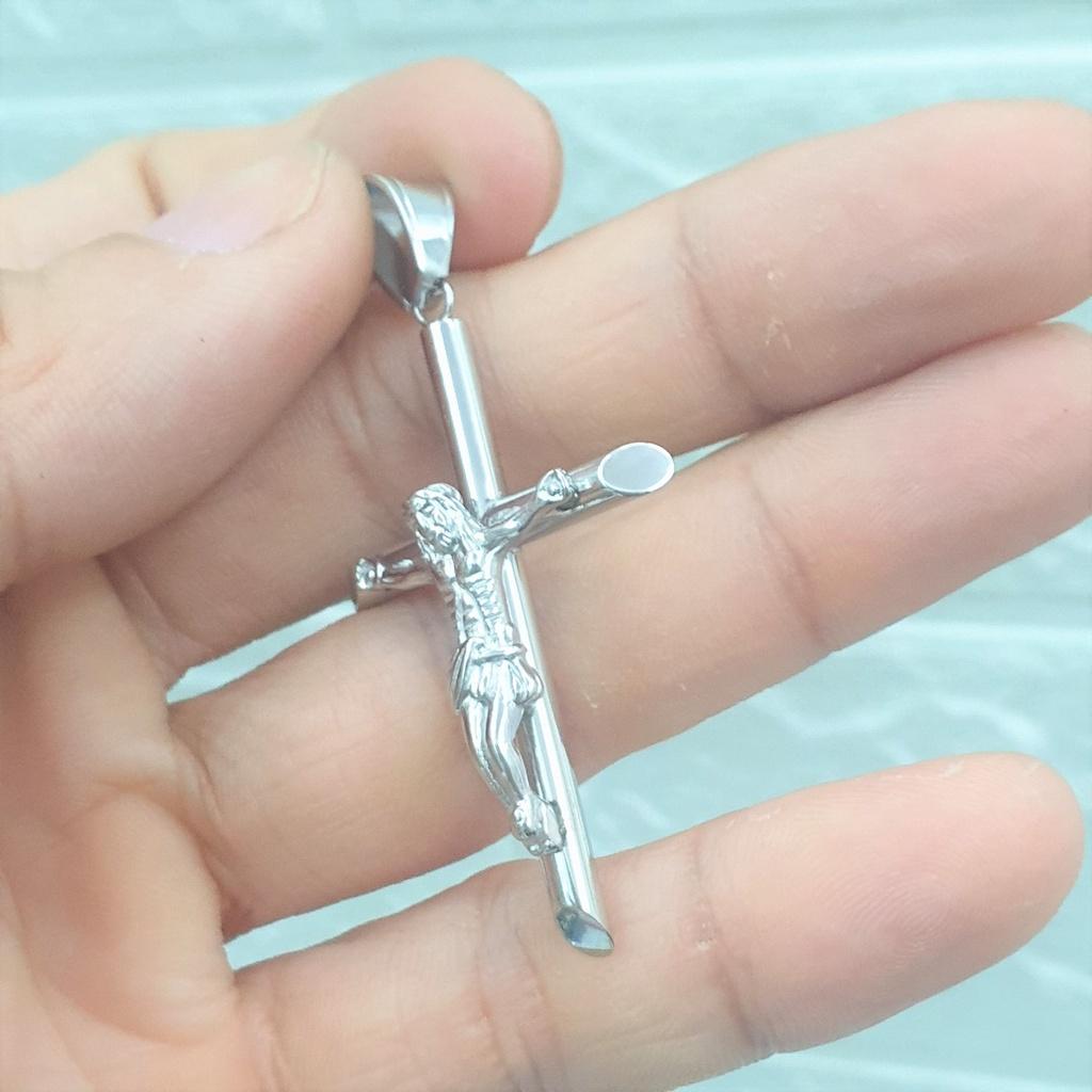 Mặt Dây Chuyền Thánh Giá Mặt Tượng Cao Cấp- Dùng lâu dài tắm rửa thoải mái