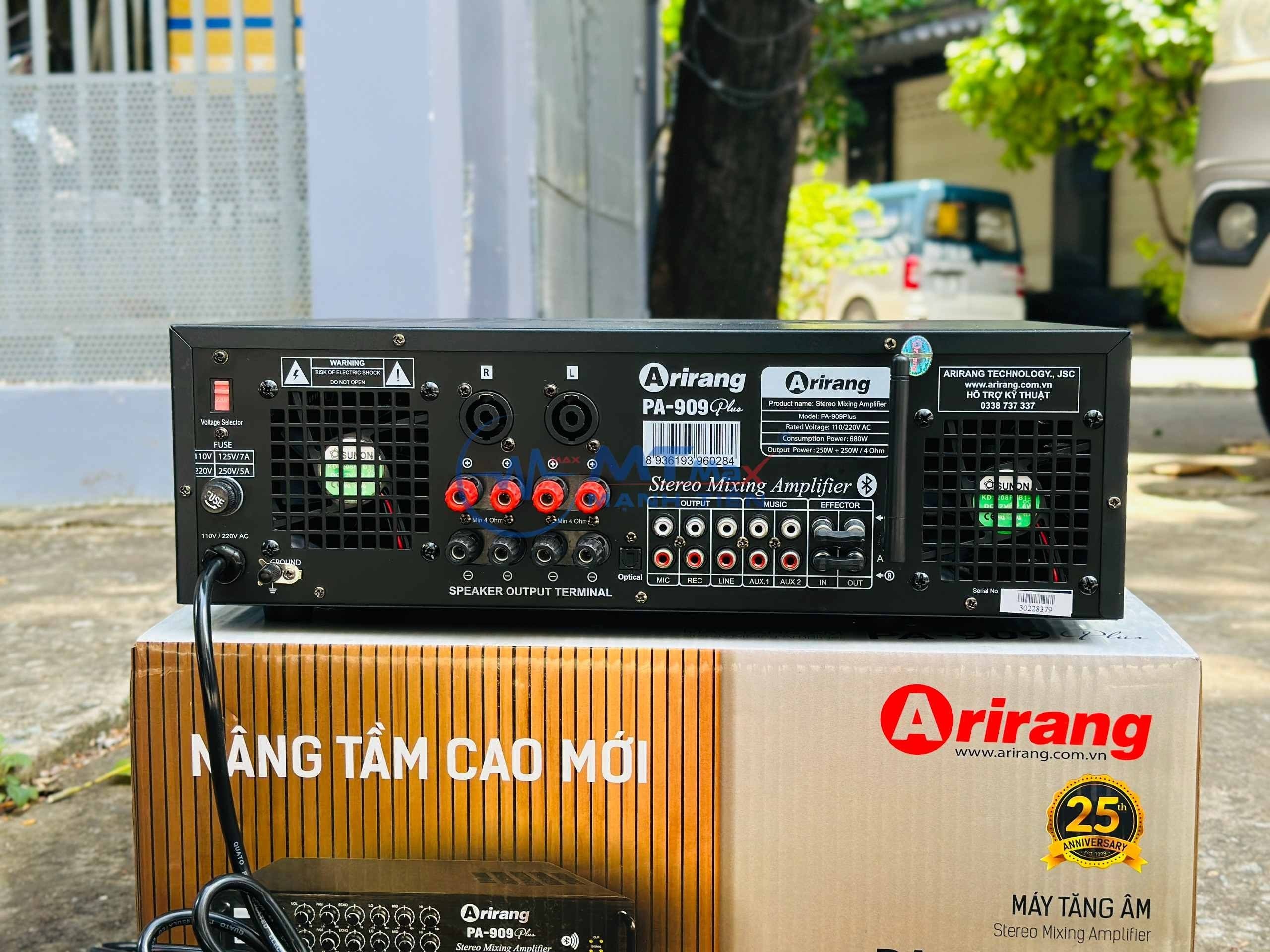 Amply Karaoke Arirang PA909 Plus - 2 Kênh Công Suất Lớn 500W Chuyên Dùng Hát Karaoke, Nghe Nhạc Hàng chính hãng