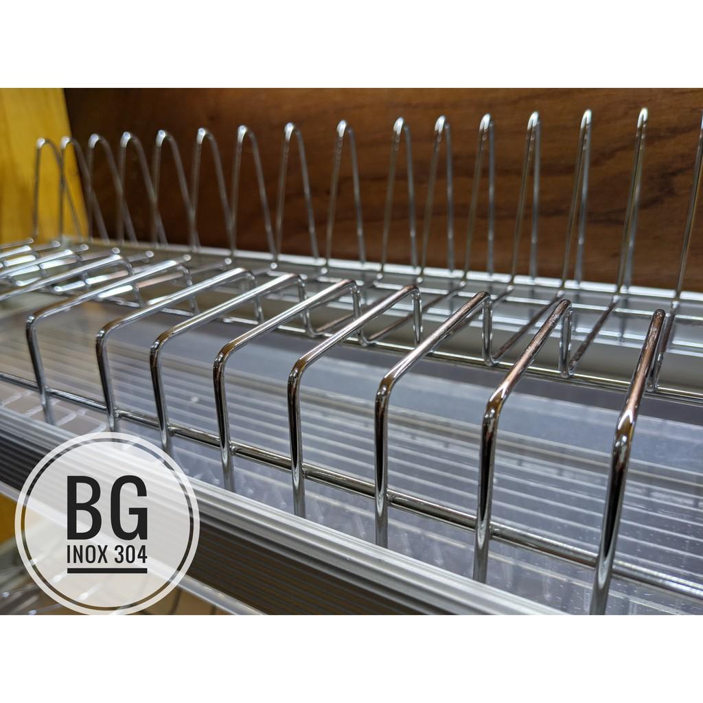 Giá bát cố định 2 tầng bằng inox nan tròn bóng, nhập khẩu của hãng Eurogold