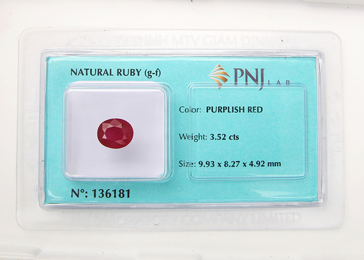 Viên đá quý phong thủy tự nhiên Ruby RBG3.52