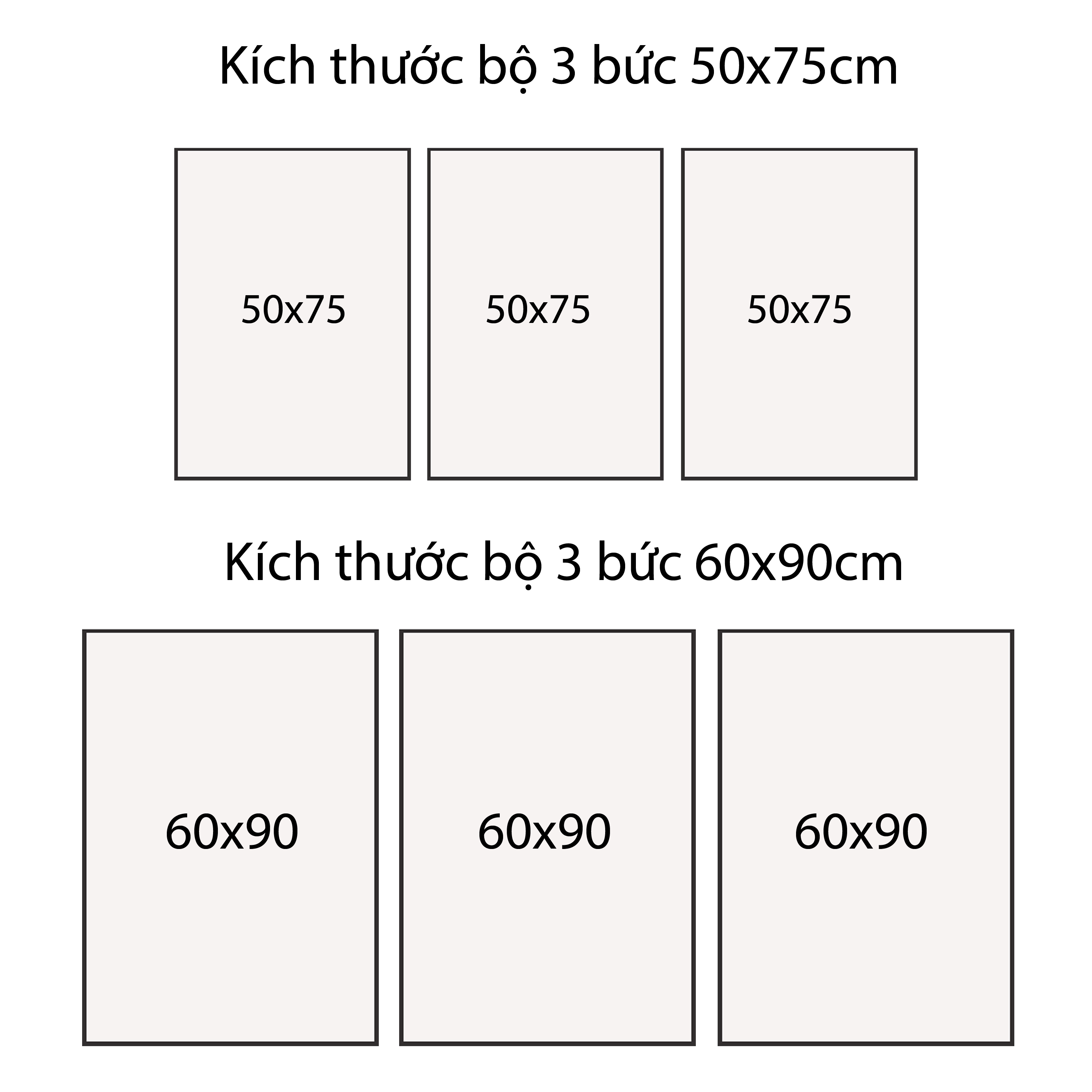 Tranh In Sắc Nét Không Phai Màu, Khung Composite Cao Cấp - Tranh Bộ 3 Cá Chép Bơi Lội Bên Hoa Sen