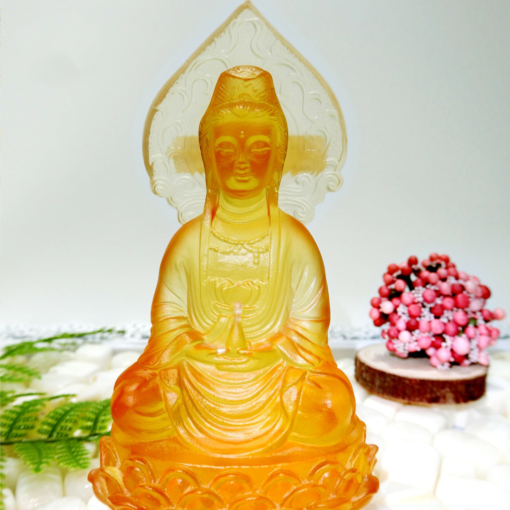 Tượng Phật Quan Âm  Lưu Ly Vàng