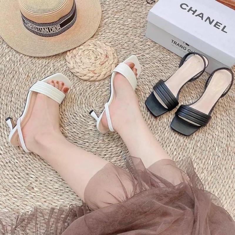 Sandal nữ quai bản to che khuyết điểm chân chun sau ( có đính kèm video tự quay) M4