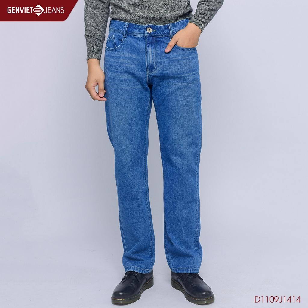 Quần Dài Jeans Nam Dáng Suông GENVIET D1109J1414