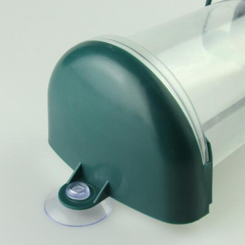 Glass  Feeder Clear  Food Dispenser for  Birds Suction Cup