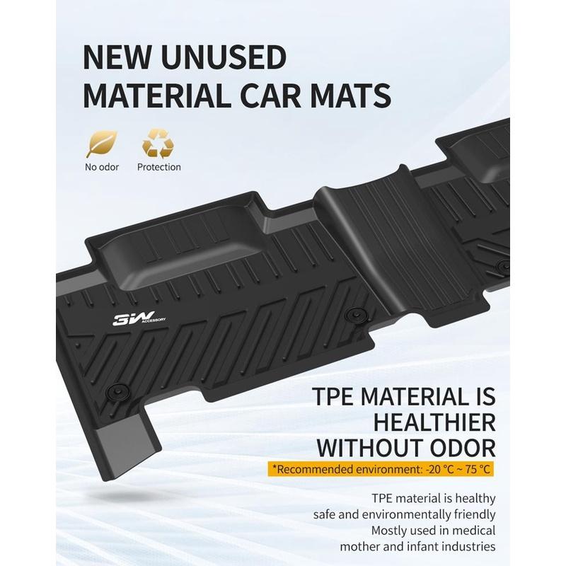 Thảm lót sàn xe ô tô TOYOTA LAND CRUISER 2009- đến nay Nhãn hiệu Macsim 3W chất liệu nhựa TPE đúc khuôn cao cấp - màu đe