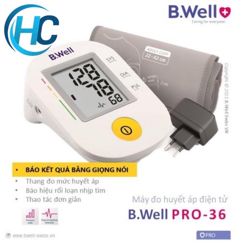 Máy đo huyết áp có giọng nói B.Well PRO-36(BWELL PRO36)(100% Nhập Khẩu Thuỵ Sĩ)