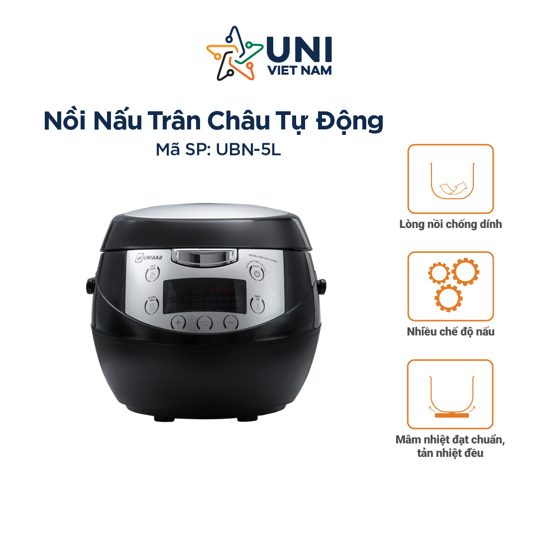 Nồi nấu trân châu tự động Unibar UBN-5L Hàng Chính Hãng