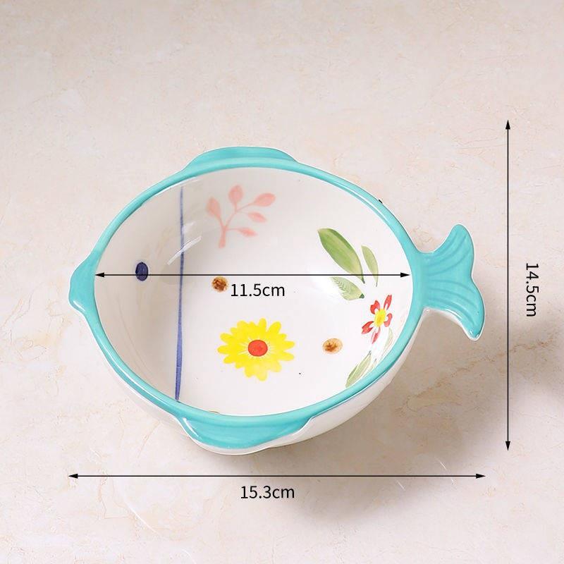 Bát Sứ Ăn Dặm Cao Cấp Hình Cá Họa Tiết Hoa Văn Đẹp