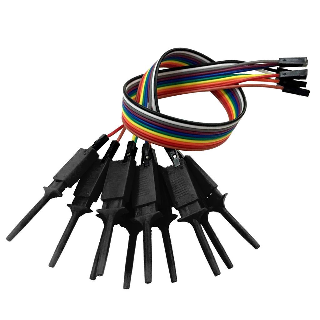 20 Pieces Logic Analyzer Cable Probe Test Hook Clip Line White+Black
