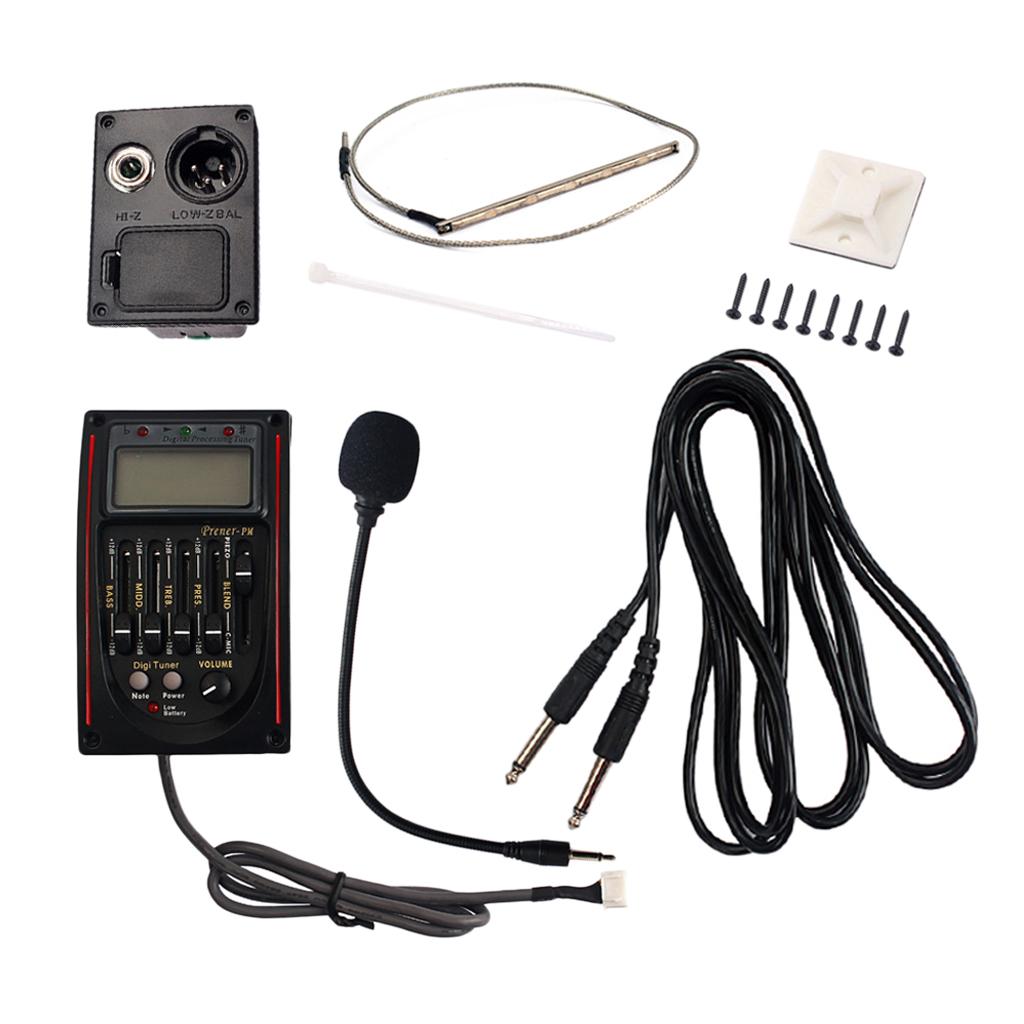 LC-5 EQ Equalizer Preamp Pickup Amplifier LCD Set for Acoustic/Classical Guitar Replacement Parts