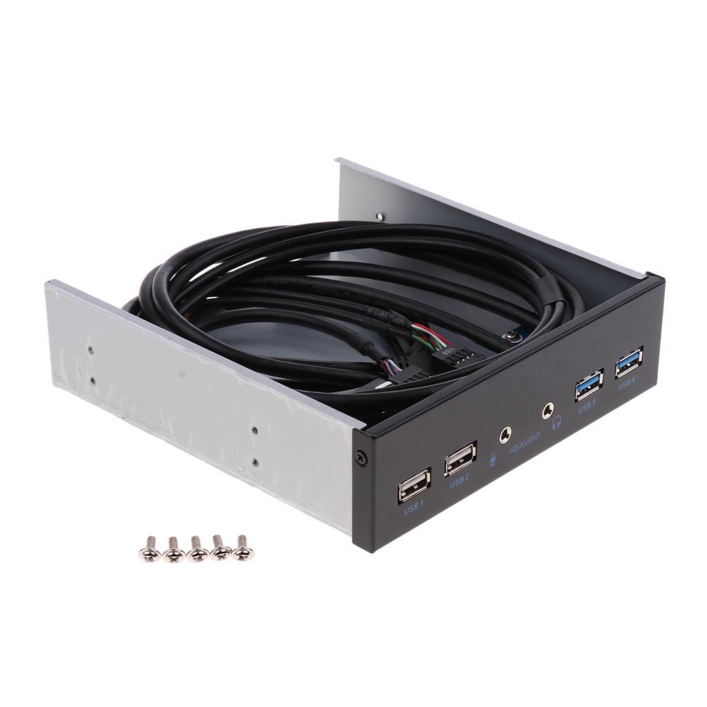 USB Front Panel Hub Dual USB2.0+USB3.0 with 1 HD Audio Output /1 Mic Input