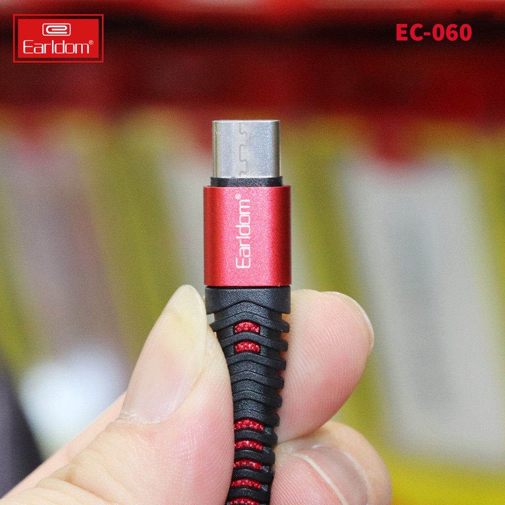 Dây sạc Earldom EC-060 1M, Cáp dù siêu bền cho điện thoại iPhone/ Samsung/ Oppo/ Xiaomi / Micro USB/ Lightning - Hàng chính hãng