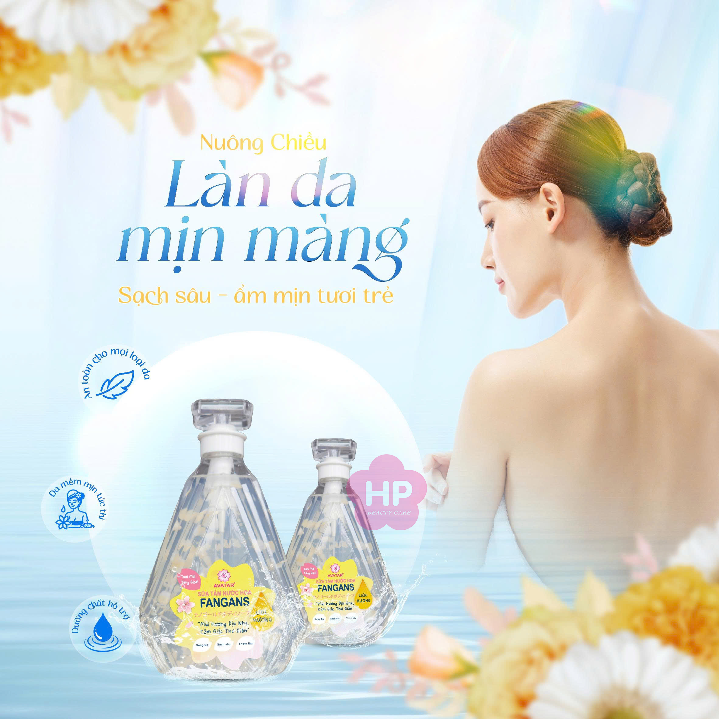 Sữa Tắm Cánh Hoa Tươi Giúp Trắng Mịn Da Avatar Shower Gel 800 mL