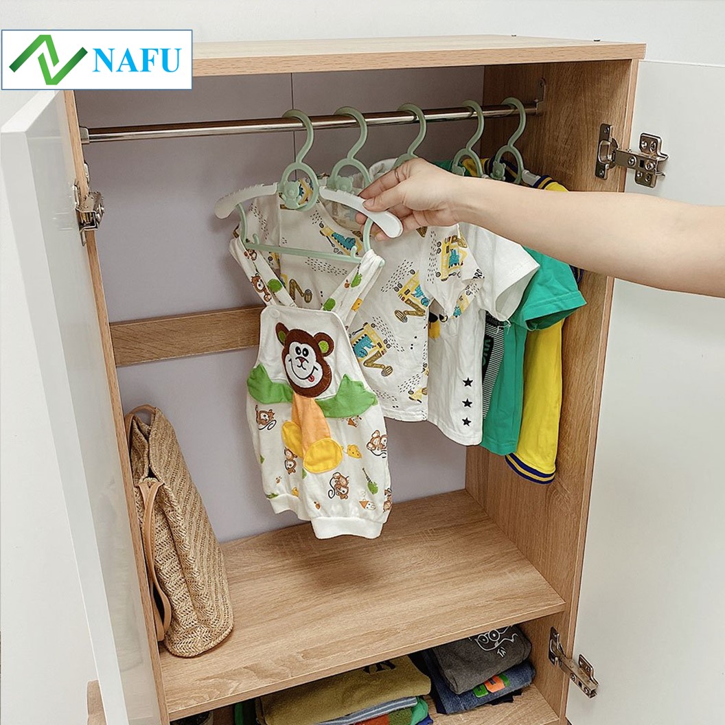 Tủ Quần Áo Trẻ Em Bear Shelf Thông Minh Nhỏ Xinh Hiện Đại NAFU GP123