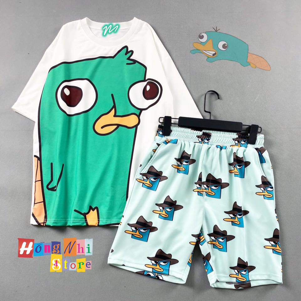 Quần Short Cartoon Unisex Hình Vịt - Quần Đùi Hoạt Hình Siêu Cute - MM