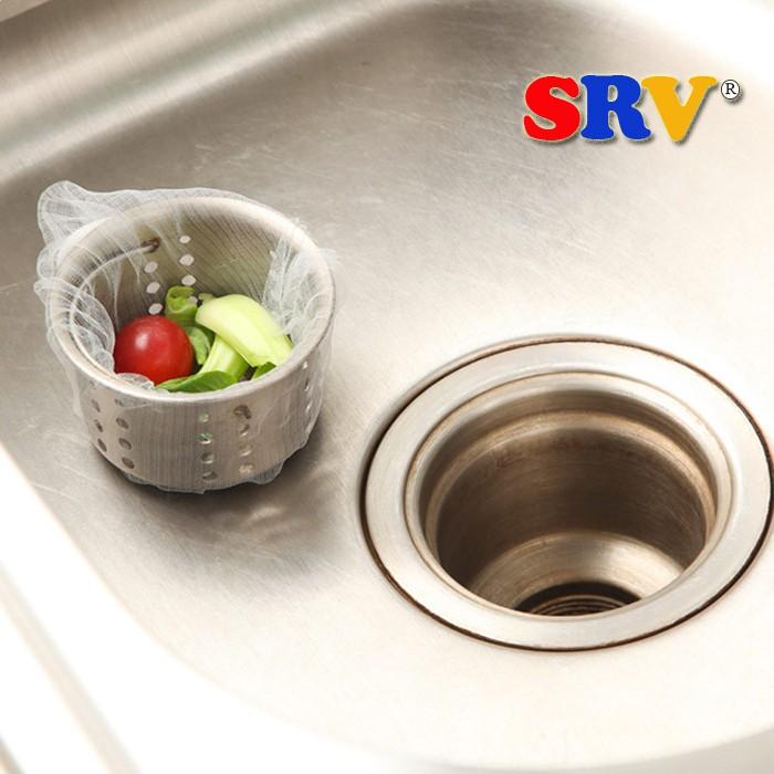 Sẵn Hàng - Combo 100 Túi Lọc Rác Bồn Rửa Chén Thông Minh-Tự Hủy Sinh Học-Có Chun Ở Miệng Giúp Dễ Dàng Sử Dụng ... ...