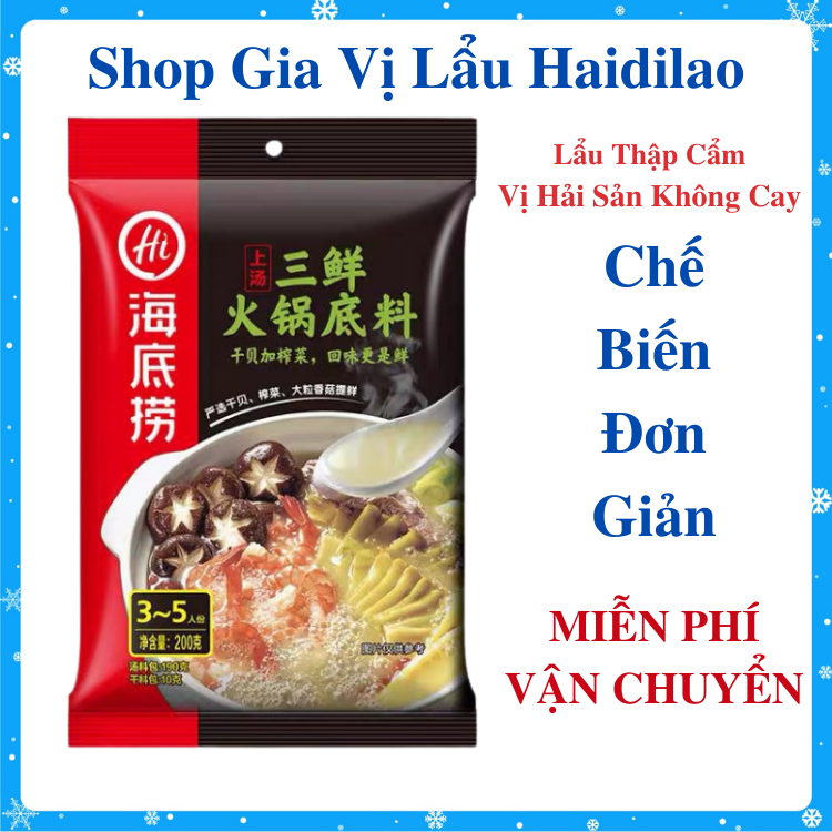 Gia Vị Lẩu Haidilao - Vị Hải Sản Không Cay