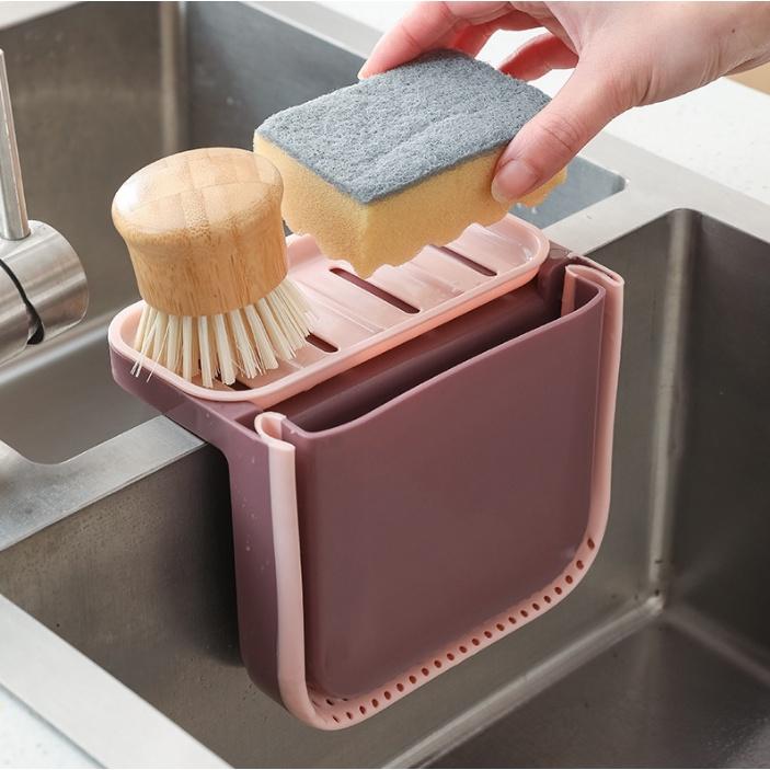 DỤNG CỤ LỌC RÁC TREO BỒN RỬA BÁT GẤP GỌN ĐA NĂNG 2IN1 BẰNG NHỰA PP CAO CẤP
