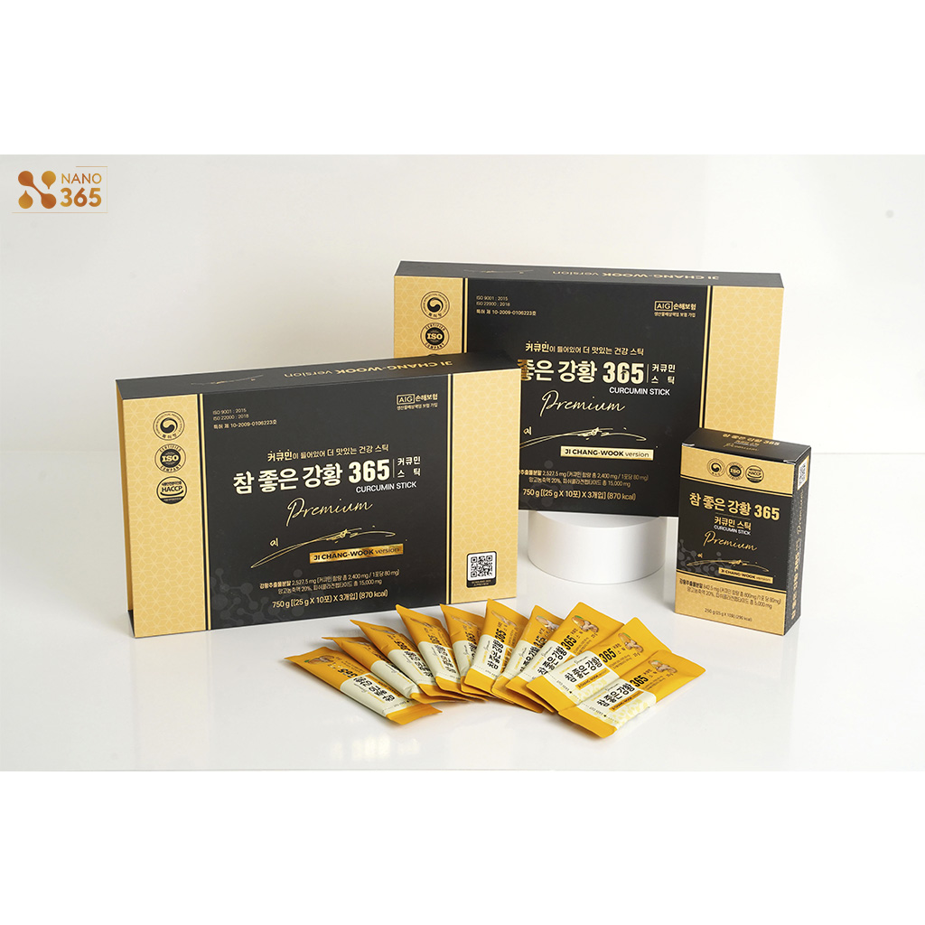 [Combo] 3 hộp Thạch Nghệ Nano 365 Collagen Premium - 30 thanh