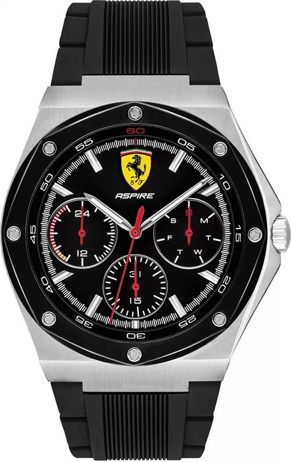 Đồng Hồ Nam Dây Cao Su Lịch Thứ Ngày Ferrari 0830537 (41mm)