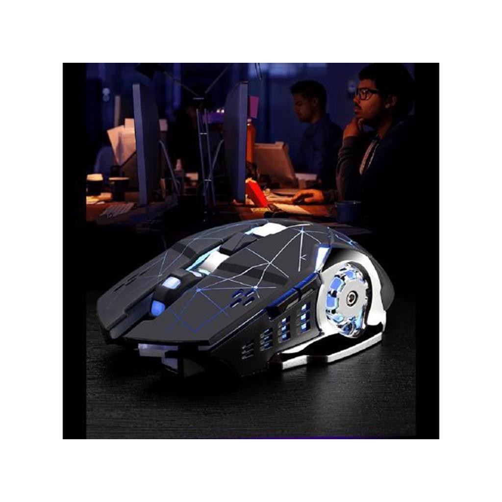 Chuột Không Dây Chuyên Game pin sạc Warwolf Q8 3 Bánh Răng Quang Học 2.4GHz , 2400DPI,Led RGB- hàng chính hãng