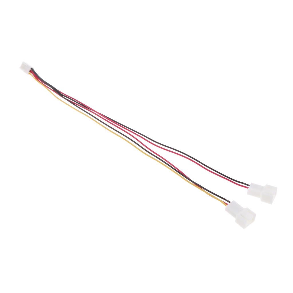 5pcs 3Pin PC Computer Fan Power Splitter Cable 3Pin to 2 Fan Y cable adapter