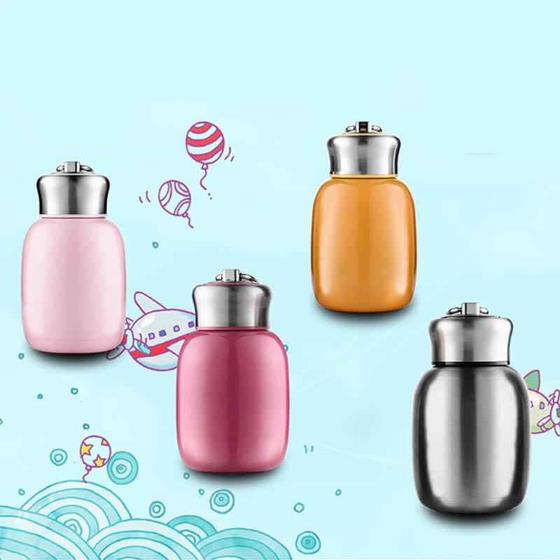 200ML Mini Dễ Thương Giữ Nhiệt Màu Cho Trẻ Em Cà Phê Inox Hút Chân Không Bình Giữ Nhiệt Du Lịch Uống Nước