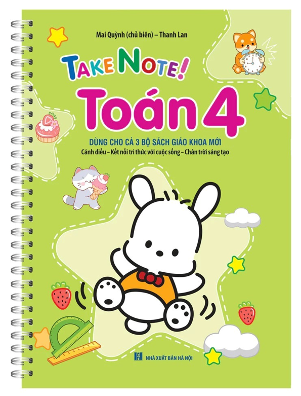 Sách - Take note! Toán 4 có lò xo (dùng cho cả 3 bộ SGK mới: cánh diều, kết nối tri thức, chân trời sang tạo)